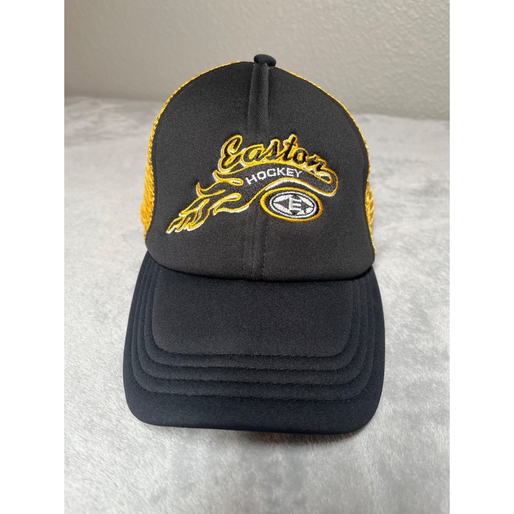 EASTON Hockey Trucker Hat Cap Black Gold Mesh Adjustable One Sz  Fits Most Sport - Picture 12 of 12